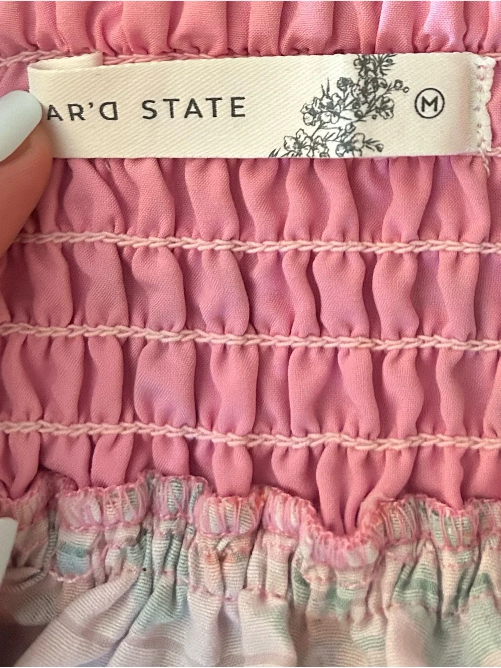 Matching Set ALTR’D STATE Pink Floral Quilted